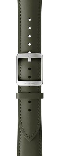 curved-leather-wristband-20-kaki-green-silver
